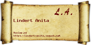 Lindert Anita névjegykártya